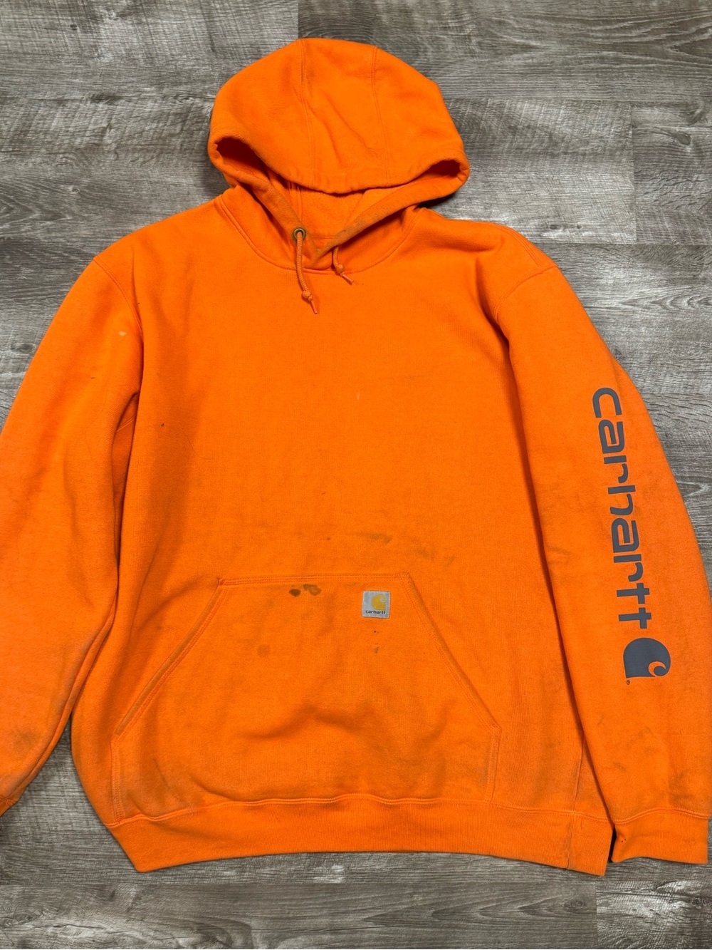 Carhartt Original Fit Orange Hunting Hoodie Size XLT